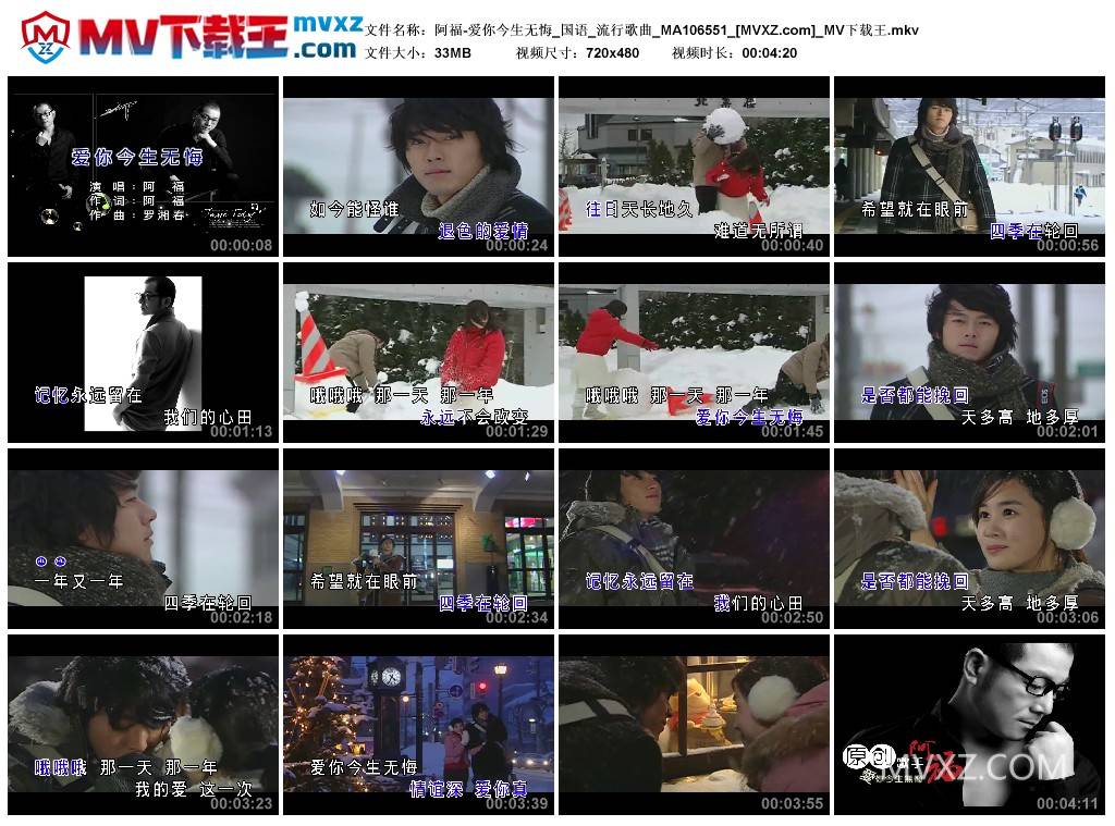 阿福-爱你今生无悔_国语_流行歌曲_MA106551